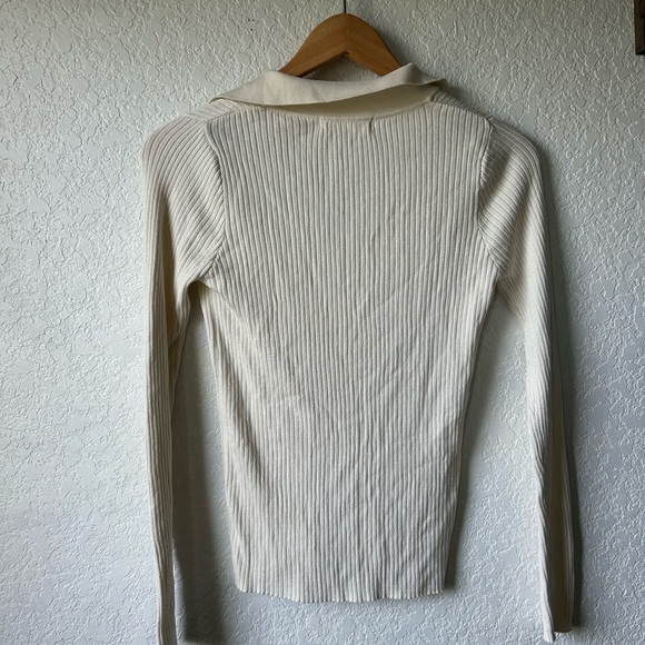 Mango Cream Ribbed Knit Top - Picture 5 of 5